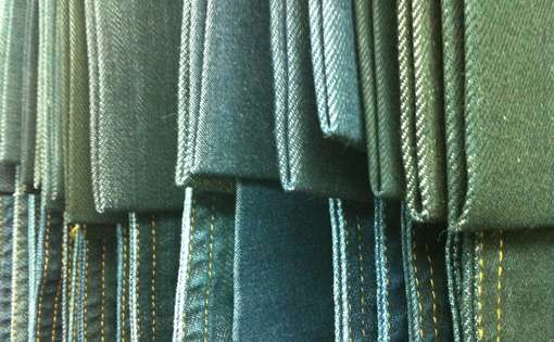 Premium Photo  Green denim jeans with a seam texture background