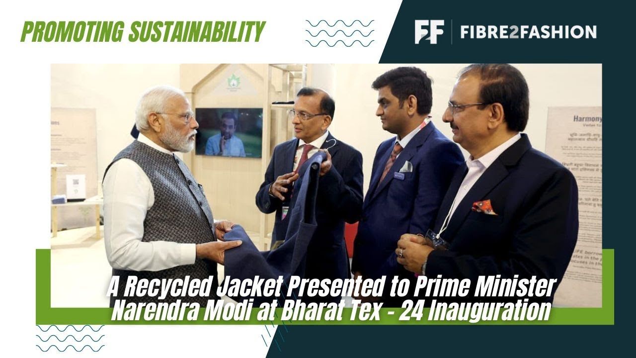 Promoting Sustainability: A Recycled Jacket Presented to Prime Minister Narendra Modi at Bharat Tex 