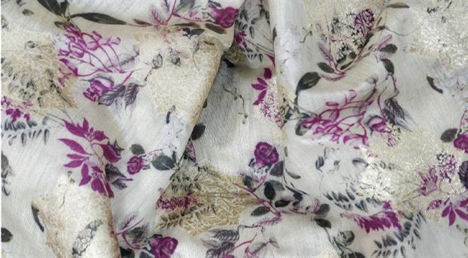 What kind of brocade, chanderi, and embroidered fabrics were in demand earlier? Which ones are in demand today?