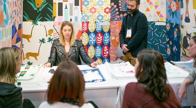 What amount of artwork/design gets licensed at Surtex?