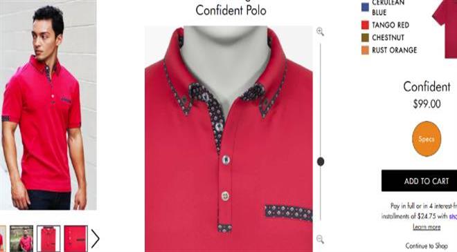 Is it only polos and t-shirts that you sell in menswear or are there other categories you are into?