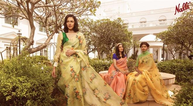 What are the latest trends for the upcoming festive season in sarees?