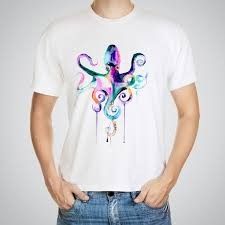 mens white printed t-shirts