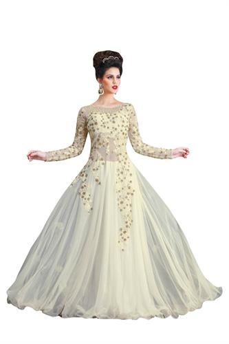 off white net gown