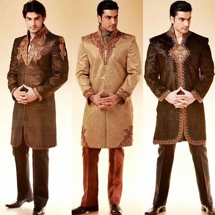 Mens 100% Silk Sherwani