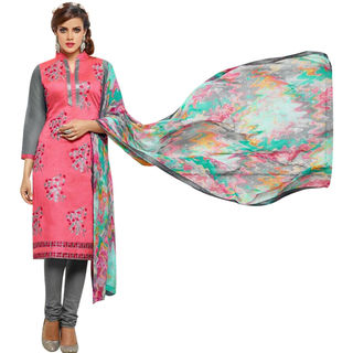 Unstitched Printed Cotton Salwar Suits