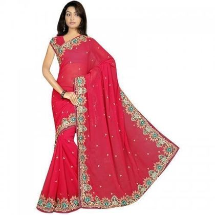 Ladies Bridal Embroidery Saree 