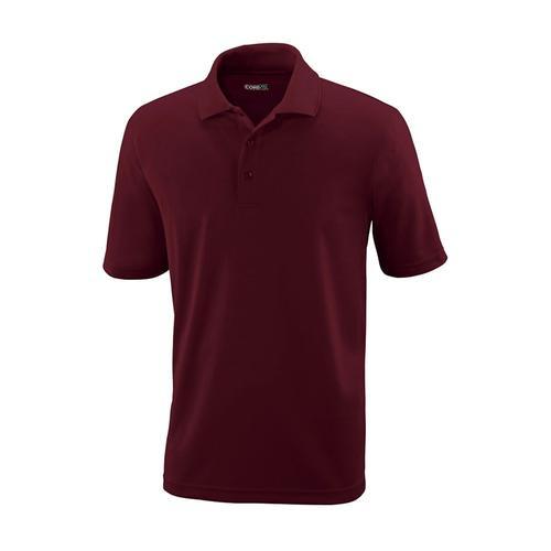 burgundy polo shirt