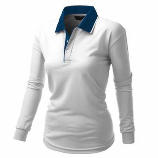Women Polo Collar Sweatshirt