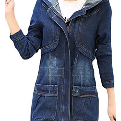 Denim Fabric Coat For Women