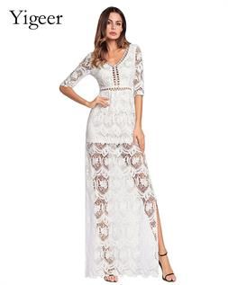 Ladies Long Lace Dress