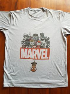 Casual Marvel Print T-shirt