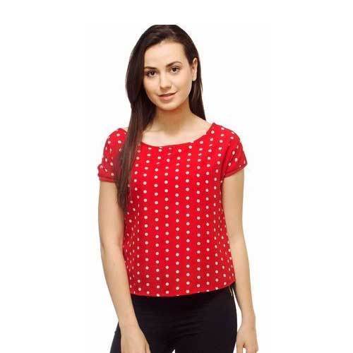 Women's Plain Doted T-shirt