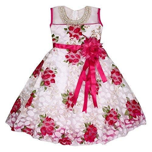 Kids Frock Designs Wave Point Girl Dress Flying Sleeve Baby Clothes Wedding  L5055  ID  4424264
