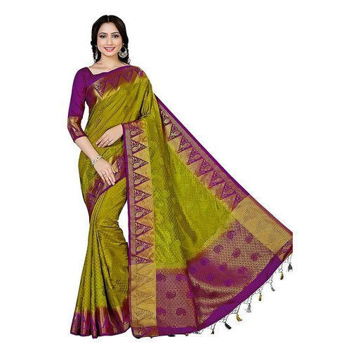 Parrot Green Color Pure Katan Silk Handwoven Banarasi Saree – Banarasi  Shagun