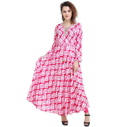 ladies printed gown