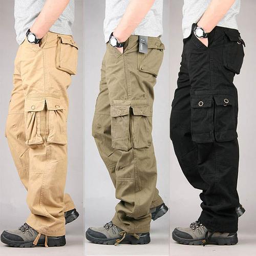 Relaxed Fit Cotton cargo trousers  Light beige  Men  HM IN