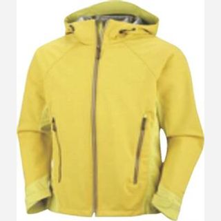 Men's Yellow 100% Poly Knitted Tricot Jacket