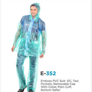 Men's Emboss PVC Raincoat