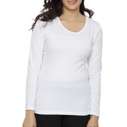 Ladies Full Sleeve Plain T-Shirt