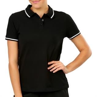 Ladies Black Polo T-Shirt Suppliers 