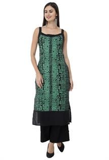 Ladies Skin Printed A Line Kurtis