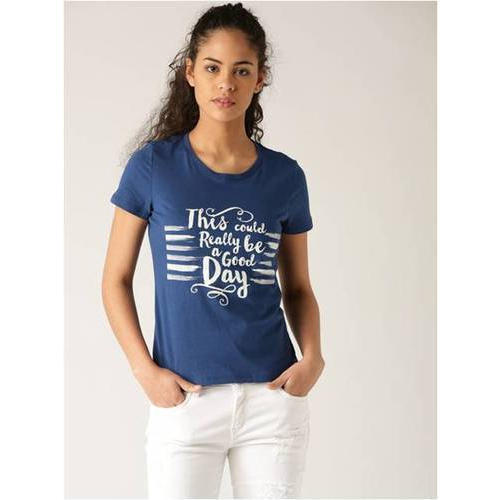 Ladies Round Neck Printed T-Shirt