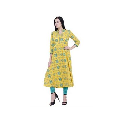 Ladies Yellow Kurtis