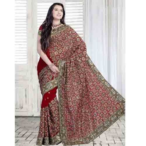 Heavy Embroidery Work Sarees