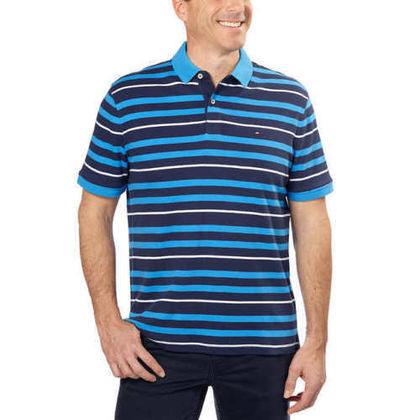 Men's Ribbed Collar Polo Shirt