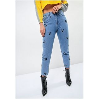 Women's Printed Jeans Pants