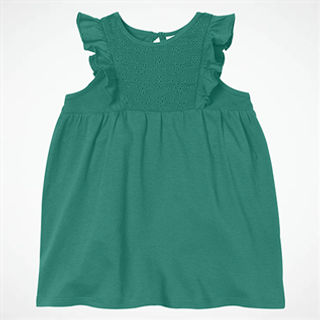 Comfortable Chest Embroidery Kids Frock