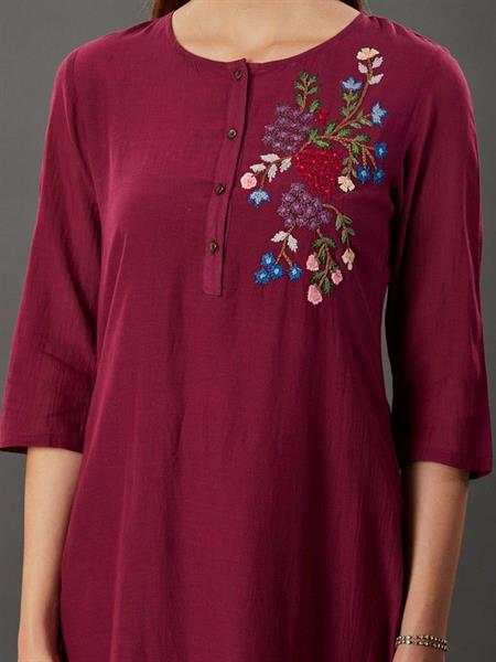 Hand Embroidard Cotton Kurtis