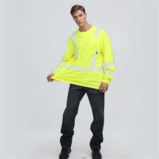 High Visibility Cotton Long Sleeve Fire Resistant Men's Shirts