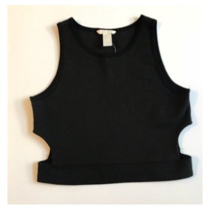 Cut Out Ribbed Crop Top