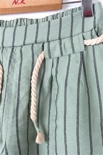  Striped Off The Shoulder Short Sleeve Tops & Shorts