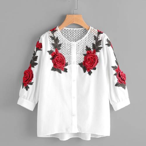 Floral Embroidered Blouse