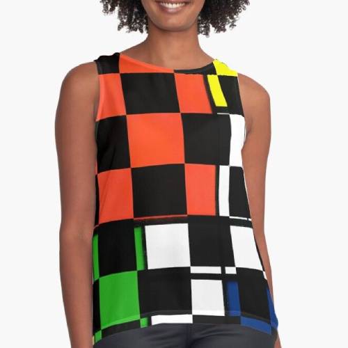 checkerboard vest