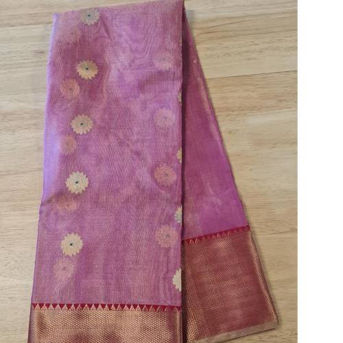 Chanderi handloom pure Katan silk saree, 6.3 m (with blouse piece) at Rs  10500 in Chanderi