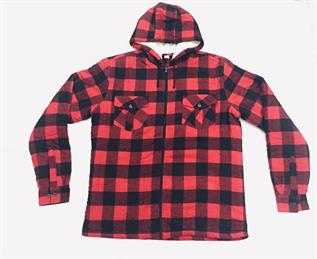 Hoody with Flannel Lining Sherpa Shirts