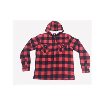 Hoody with Flannel Lining Sherpa Shirts