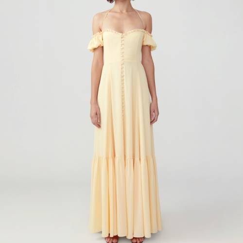 Side Gathered Off the Shoulder Dress