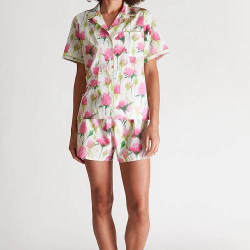 Front Pajama Shorts Set