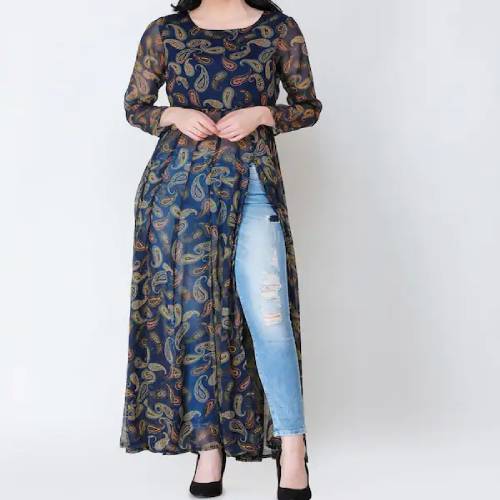 Fabric: Georgette Western Long Tops at Rs 649/piece in Surat