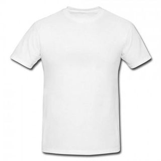 Men's White Plain T-shirts 
