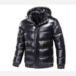 Mens black shiny bubble coat new arrivals