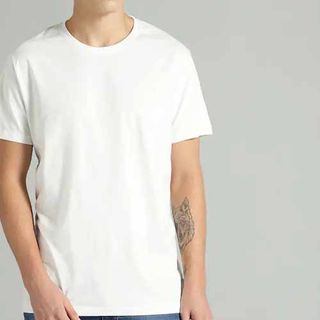 Men Plain Round T-shirts 