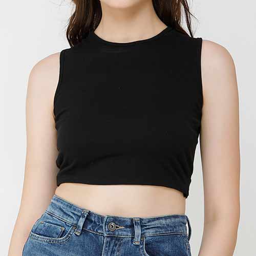 Women Plain Crop Tops