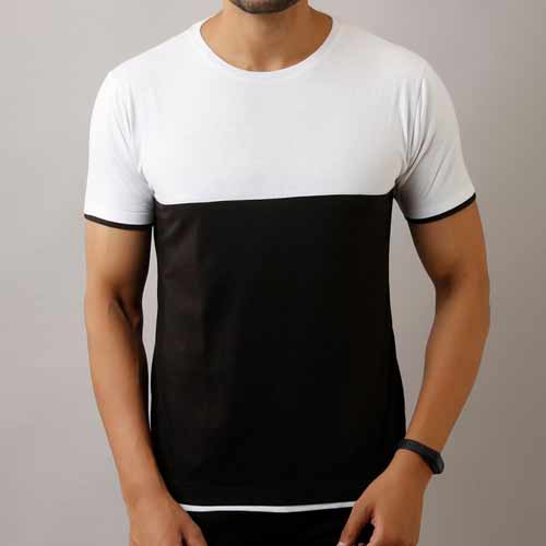 Men Plain White and Black T-shirts