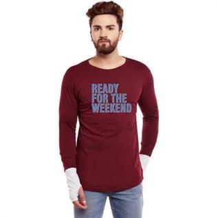 Men's Bio Wash Round Neck Full Sleeve T-shirt